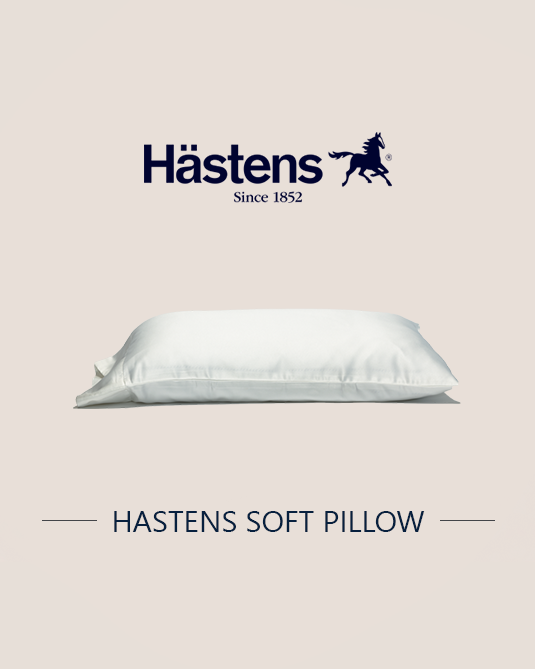 Hastens Soft Pillow: (Extra High) 10% goose feathers, 90% goose down