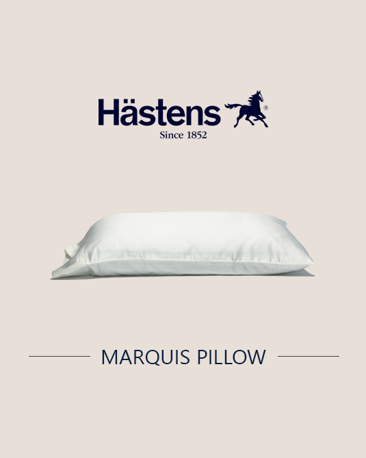 Marquis Pillow: 85% duck feathers, 15% duck down