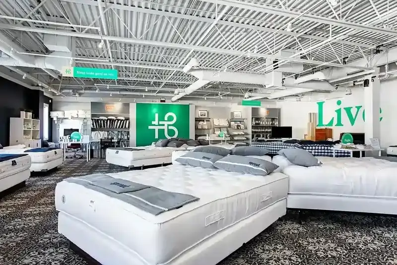 Healthy Bedroom Showroom displaying various mattresses in Edmonton