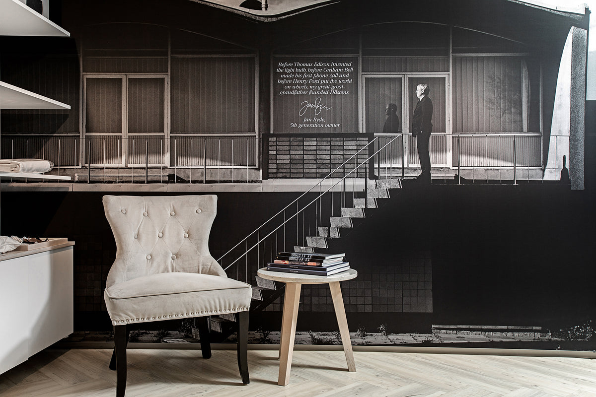 The Hästens corner of the Healthy Bedroom showroom in Edmonton