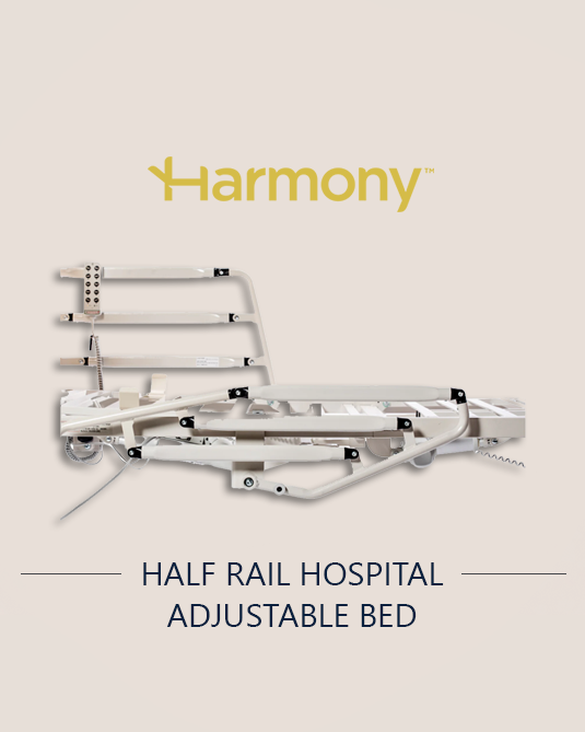 Harmony 8199 Home Care - Half Rail hospital adjustable bed 7"